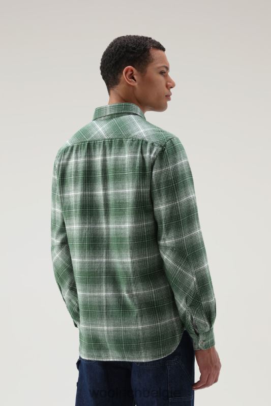 cruiser flanellen geruit overhemd Woolrich Heren 8TTN0666 groene vink kleding
