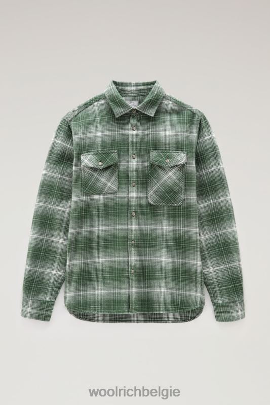 cruiser flanellen geruit overhemd Woolrich Heren 8TTN0666 groene vink kleding