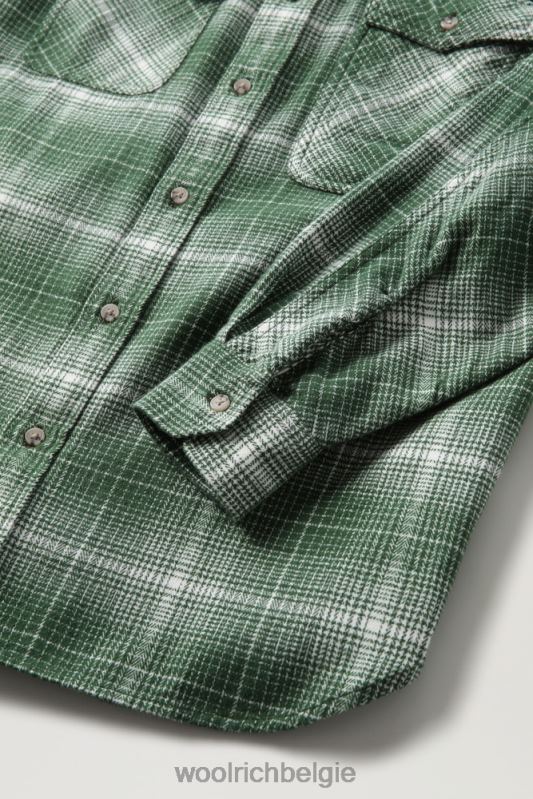 cruiser flanellen geruit overhemd Woolrich Heren 8TTN0666 groene vink kleding