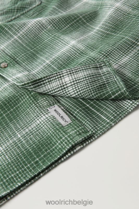 cruiser flanellen geruit overhemd Woolrich Heren 8TTN0666 groene vink kleding