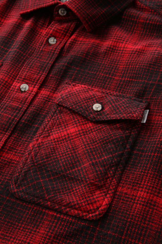 cruiser flanellen geruit overhemd Woolrich Heren 8TTN0703 rode vinkje kleding