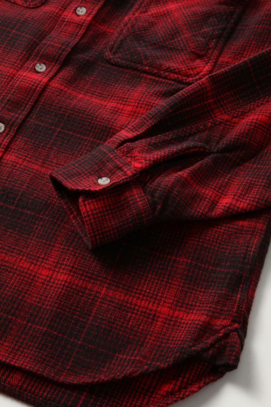 cruiser flanellen geruit overhemd Woolrich Heren 8TTN0703 rode vinkje kleding