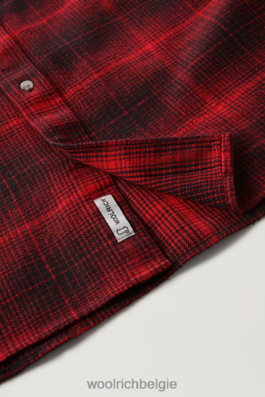 cruiser flanellen geruit overhemd Woolrich Heren 8TTN0703 rode vinkje kleding