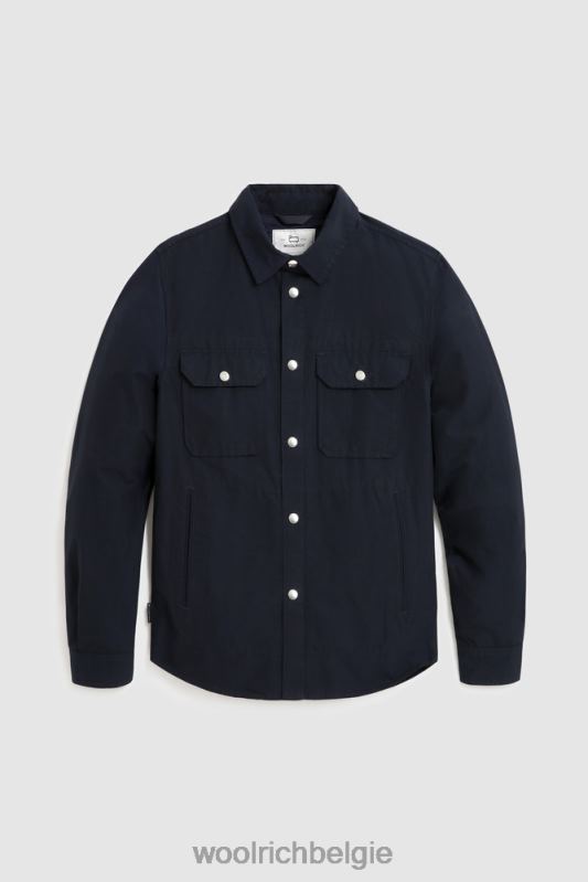 cruiser-overshirt van licht eco-ramar Woolrich Heren 8TTN0786 Melton blauw kleding