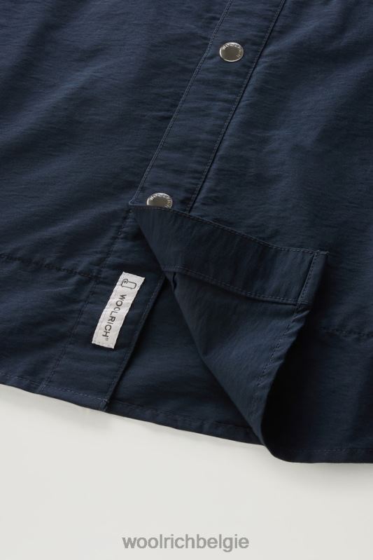 cruiser-overshirt van licht eco-ramar Woolrich Heren 8TTN0786 Melton blauw kleding