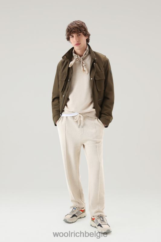 cruiser veldjack van licht eco ramar met opvouwbare capuchon Woolrich Heren 8TTN0568 donkergroen kleding