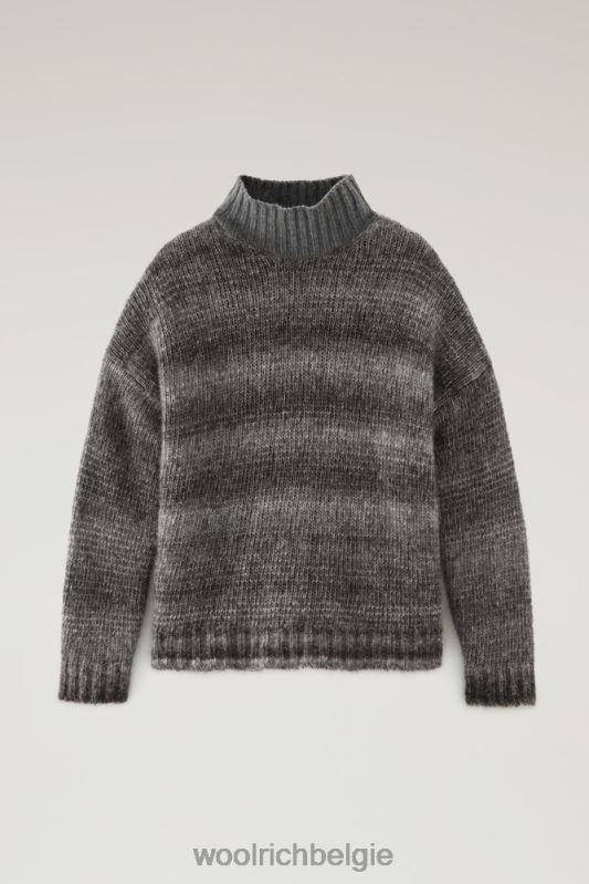 degrade coltrui van alpacawol en katoenmix Woolrich vrouwen 8TTN0266 houtskool melange kleding