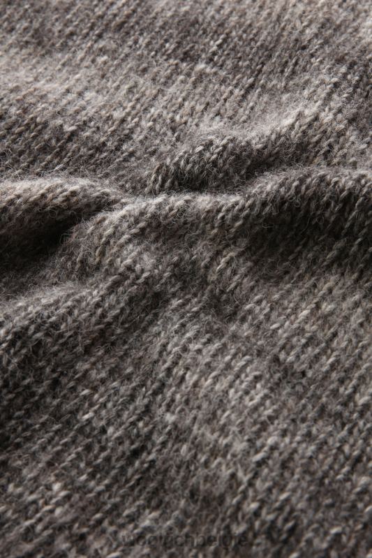 degrade coltrui van alpacawol en katoenmix Woolrich vrouwen 8TTN0266 houtskool melange kleding