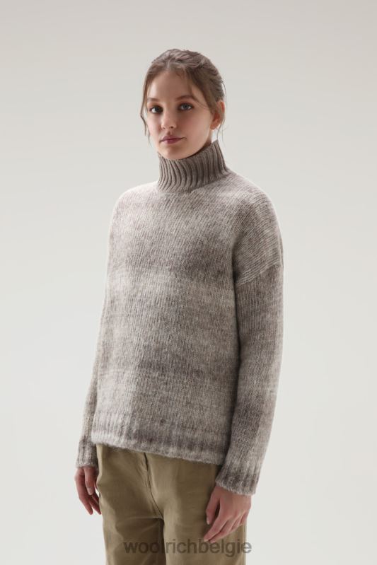 degrade coltrui van alpacawol en katoenmix Woolrich vrouwen 8TTN0274 goud kaki kleding