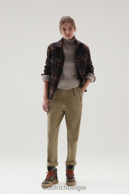 degrade coltrui van alpacawol en katoenmix Woolrich vrouwen 8TTN0274 goud kaki kleding