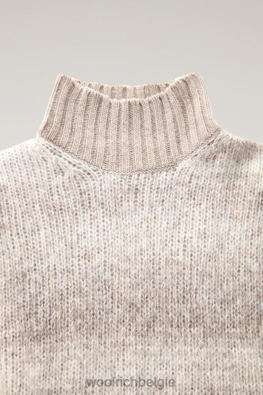 degrade coltrui van alpacawol en katoenmix Woolrich vrouwen 8TTN0274 goud kaki kleding