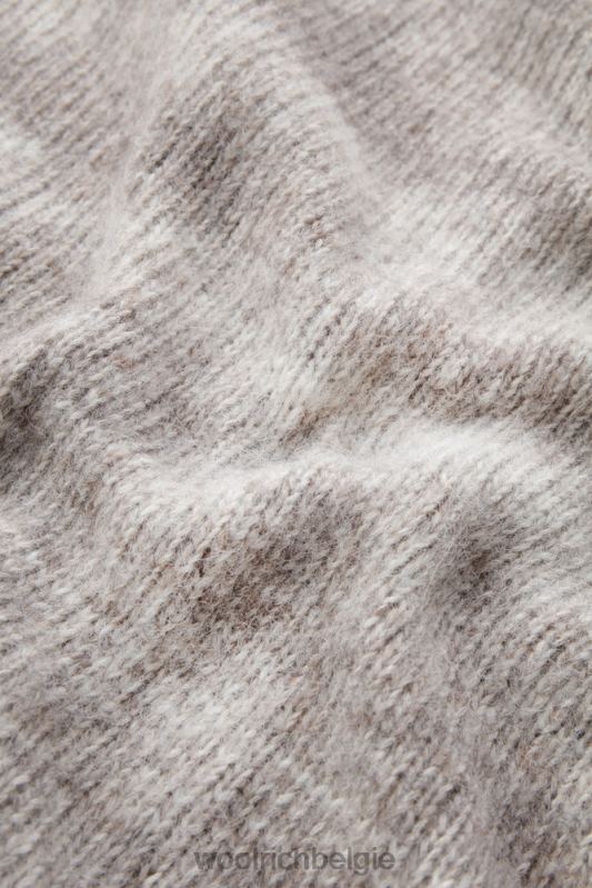 degrade vest van alpacawol en katoenmix Woolrich vrouwen 8TTN0227 goud kaki kleding