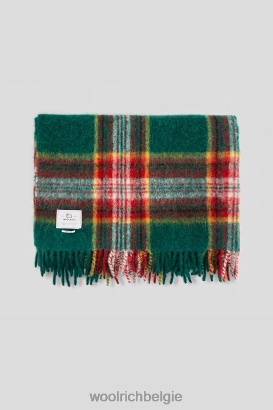 deken van een mix van alpaca mohair en wol Woolrich unisex 8TTN0692 groen gewaxt accessoires