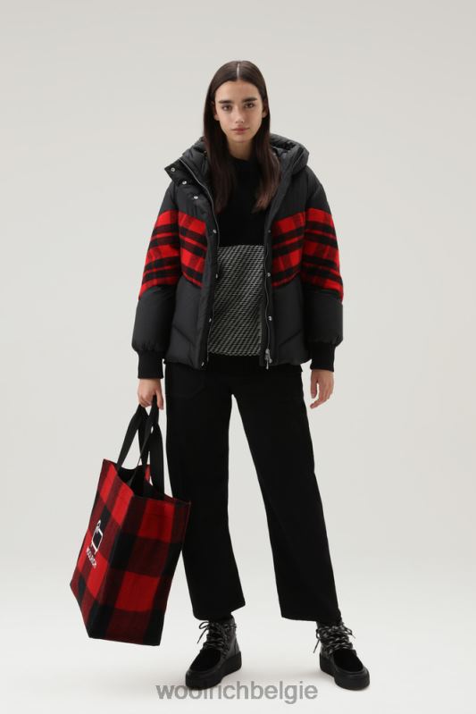 denimbroek van katoen Woolrich vrouwen 8TTN0249 zwart kleding