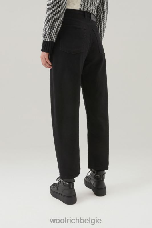 denimbroek van katoen Woolrich vrouwen 8TTN0249 zwart kleding