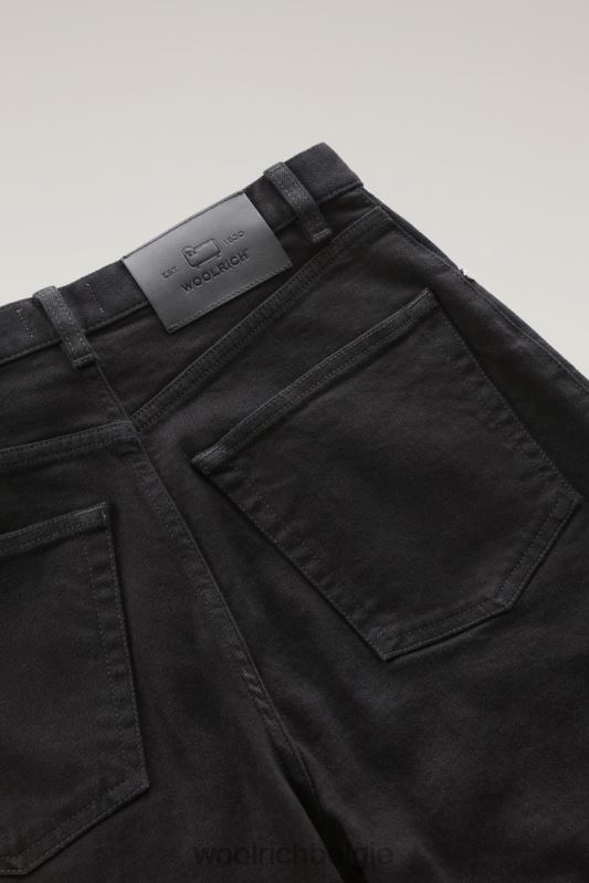 denimbroek van katoen Woolrich vrouwen 8TTN0249 zwart kleding