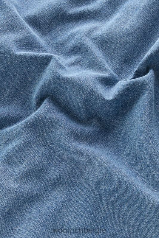 denimoverhemd van puur katoen Woolrich Heren 8TTN0625 gebleekte denim kleding