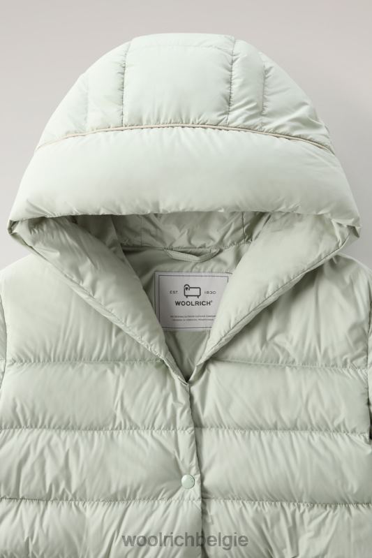 ellis lang donsjack van microvezel Woolrich vrouwen 8TTN0303 woestijn salie kleding