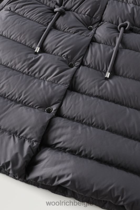 ellis lang donsjack van microvezel Woolrich vrouwen 8TTN0304 zwart kleding