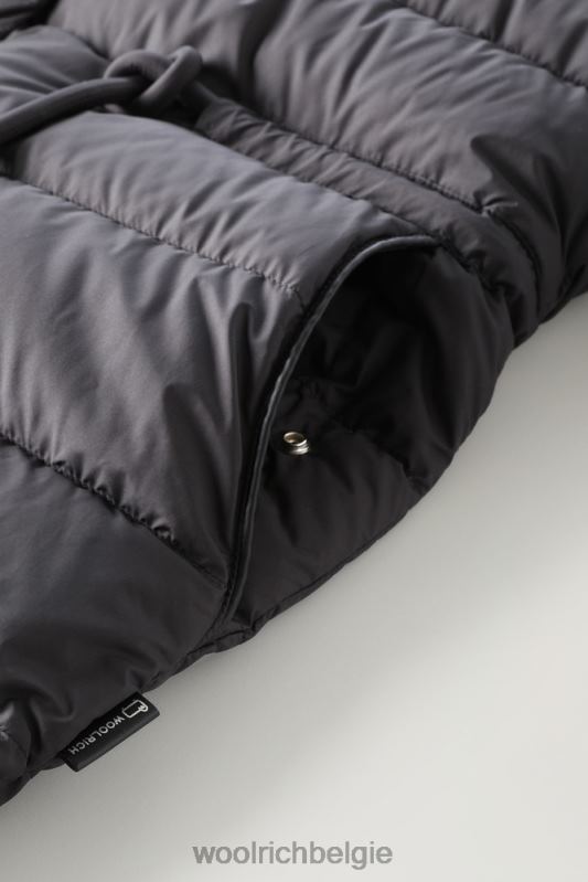 ellis lang donsjack van microvezel Woolrich vrouwen 8TTN0304 zwart kleding