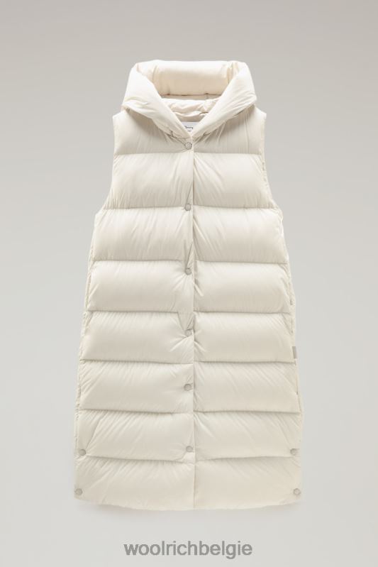 ellis lang microvezelvest Woolrich vrouwen 8TTN0317 melkachtige crème kleding