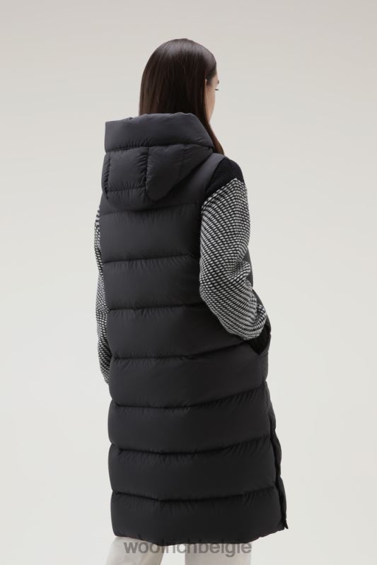 ellis lang microvezelvest Woolrich vrouwen 8TTN0321 zwart kleding