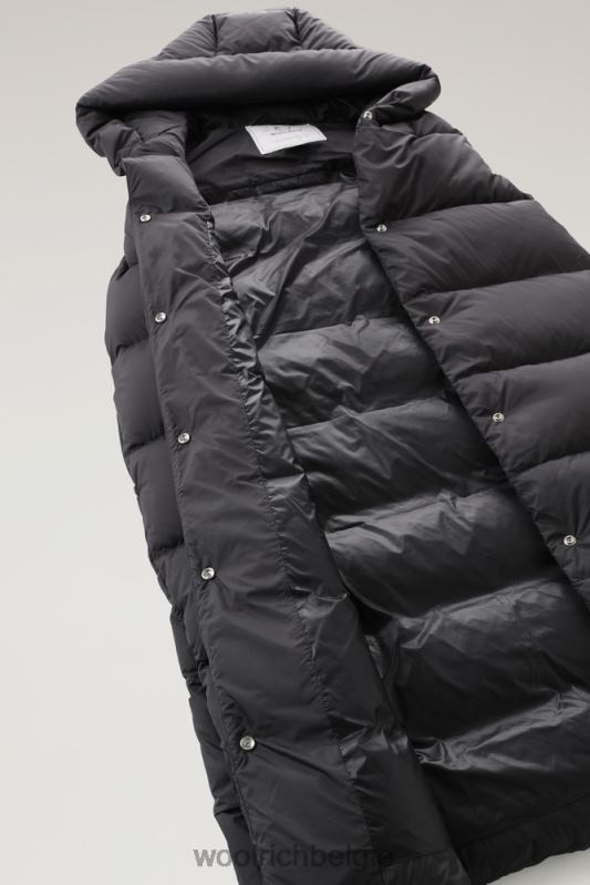 ellis lang microvezelvest Woolrich vrouwen 8TTN0321 zwart kleding