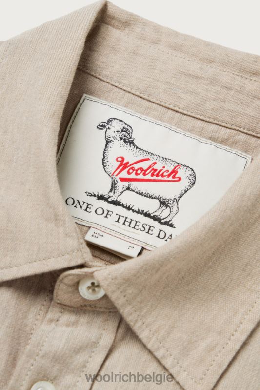 flanellen overhemd met westernprint-een dezer dagen Woolrich Heren 8TTN0538 zand kleding
