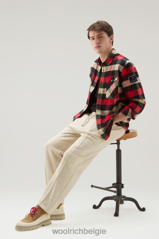 flanellen overhemd van Trails Woolrich Heren 8TTN0391 rode buffel kleding