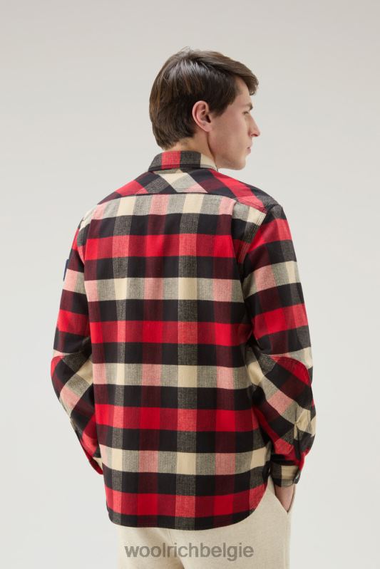 flanellen overhemd van Trails Woolrich Heren 8TTN0391 rode buffel kleding