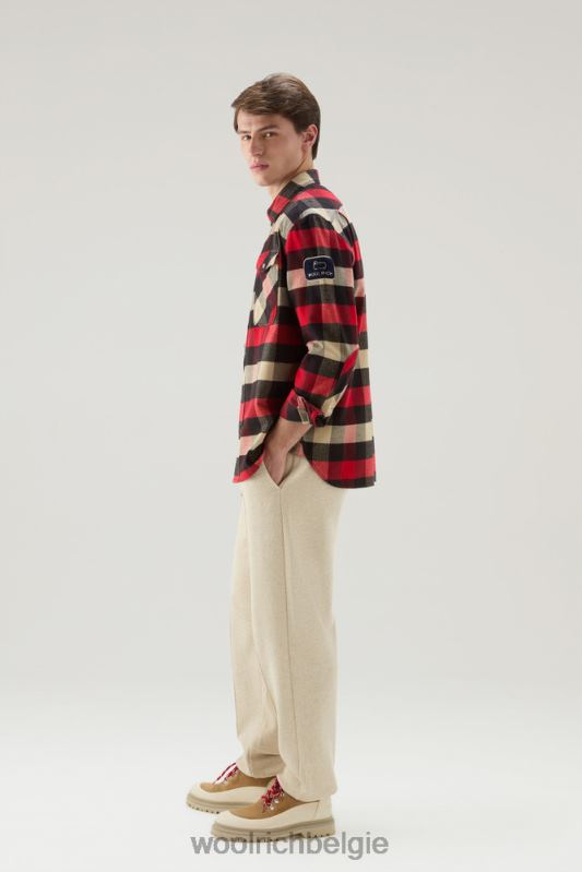 flanellen overhemd van Trails Woolrich Heren 8TTN0391 rode buffel kleding