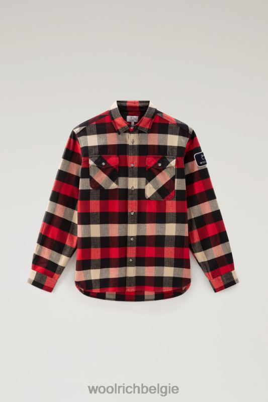 flanellen overhemd van Trails Woolrich Heren 8TTN0391 rode buffel kleding