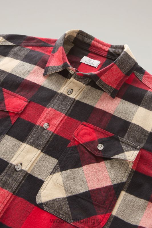 flanellen overhemd van Trails Woolrich Heren 8TTN0391 rode buffel kleding