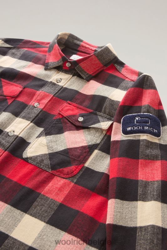 flanellen overhemd van Trails Woolrich Heren 8TTN0391 rode buffel kleding