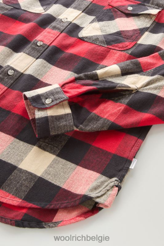 flanellen overhemd van Trails Woolrich Heren 8TTN0391 rode buffel kleding