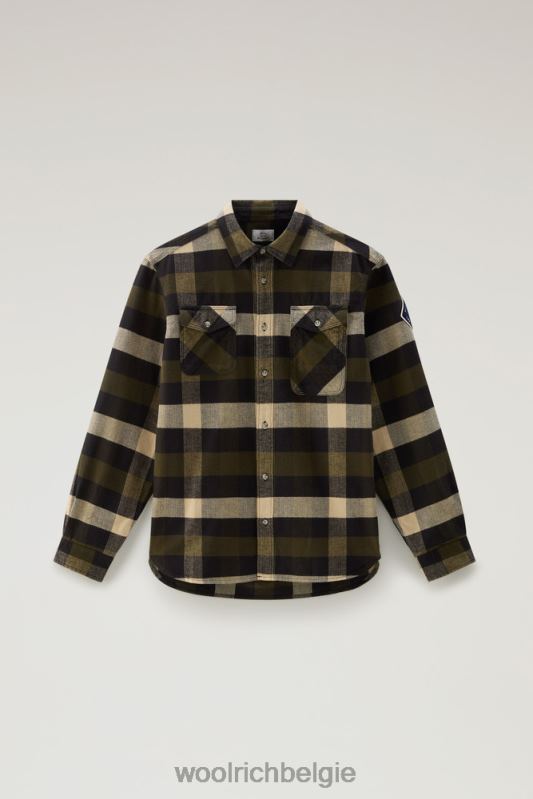 flanellen overhemd van Trails Woolrich Heren 8TTN0431 groene buffel kleding