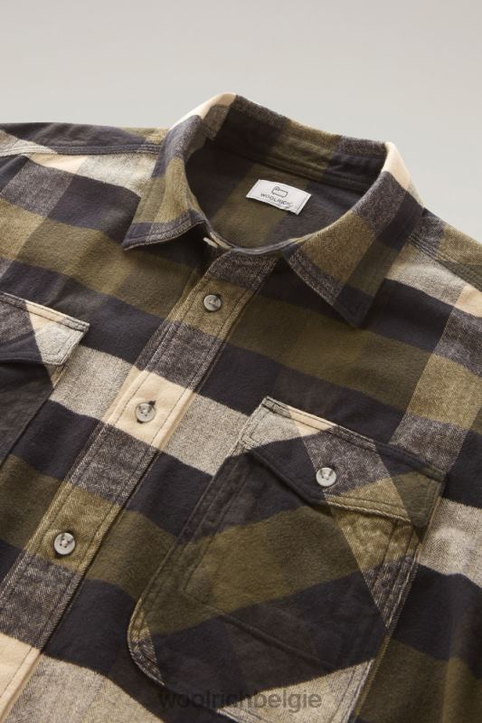 flanellen overhemd van Trails Woolrich Heren 8TTN0431 groene buffel kleding