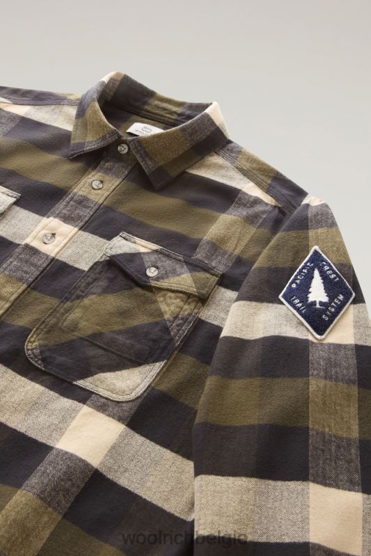 flanellen overhemd van Trails Woolrich Heren 8TTN0431 groene buffel kleding