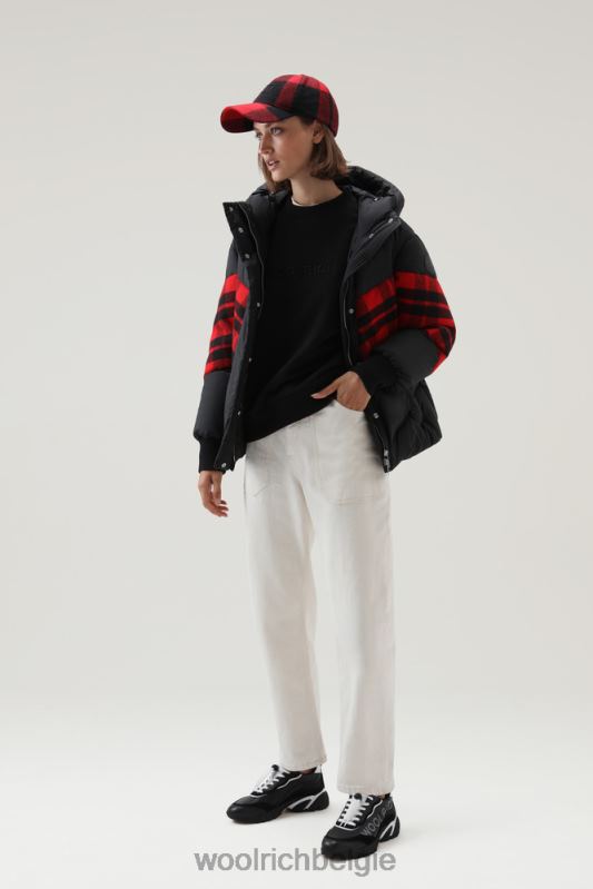 fleece-sweatshirt met geborduurd logo Woolrich vrouwen 8TTN0257 zwart kleding