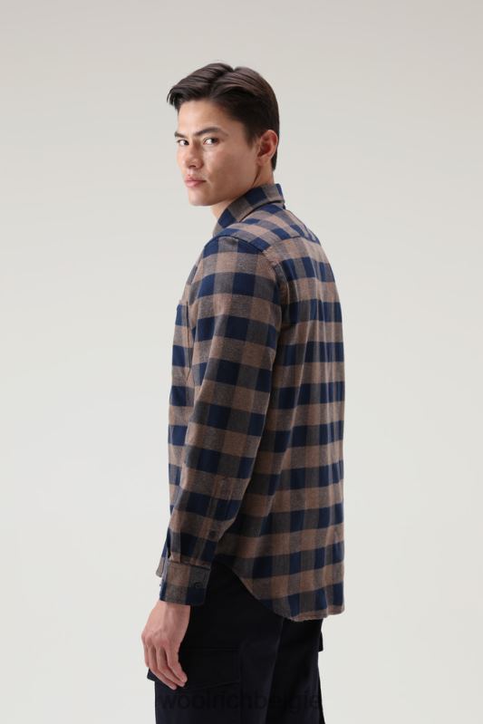 forel run flanellen geruit overhemd Woolrich Heren 8TTN0639 bruine buffel kleding