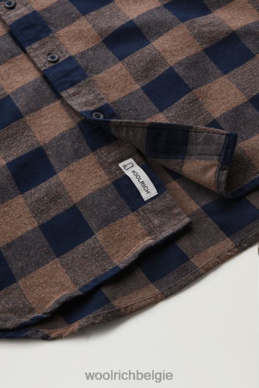 forel run flanellen geruit overhemd Woolrich Heren 8TTN0639 bruine buffel kleding