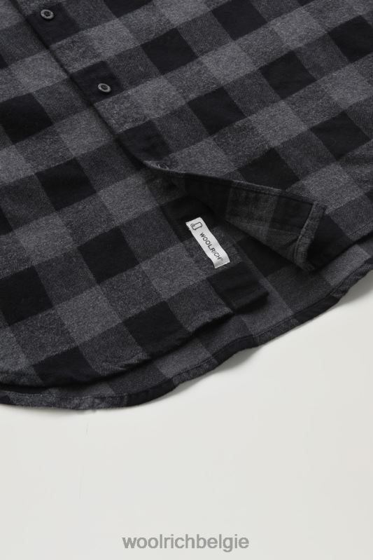 forel run flanellen geruit overhemd Woolrich Heren 8TTN0643 houtskool buffel kleding