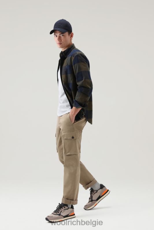 forel run flanellen geruit overhemd Woolrich Heren 8TTN0736 donkergroene buffel kleding