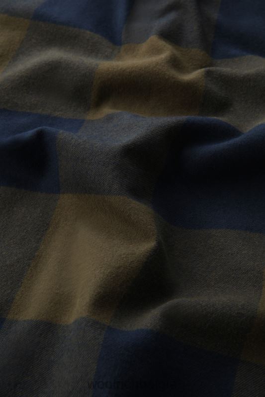 forel run flanellen geruit overhemd Woolrich Heren 8TTN0736 donkergroene buffel kleding