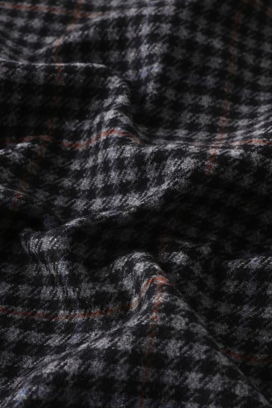 forel run geruit flanellen overhemd van een wolmix Woolrich Heren 8TTN0847 grijze ruit kleding