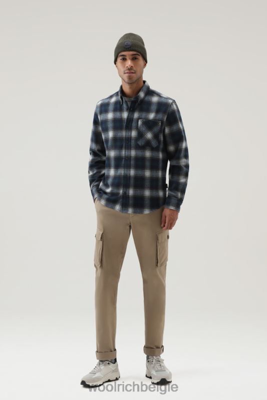 forel run geruit flanellen overhemd van een wolmix Woolrich Heren 8TTN0862 benzine controle kleding