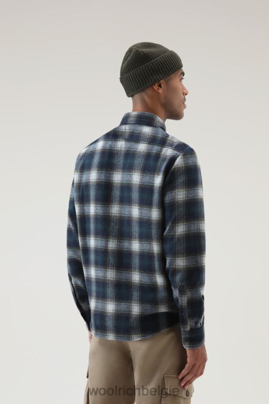 forel run geruit flanellen overhemd van een wolmix Woolrich Heren 8TTN0862 benzine controle kleding