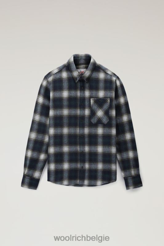 forel run geruit flanellen overhemd van een wolmix Woolrich Heren 8TTN0862 benzine controle kleding