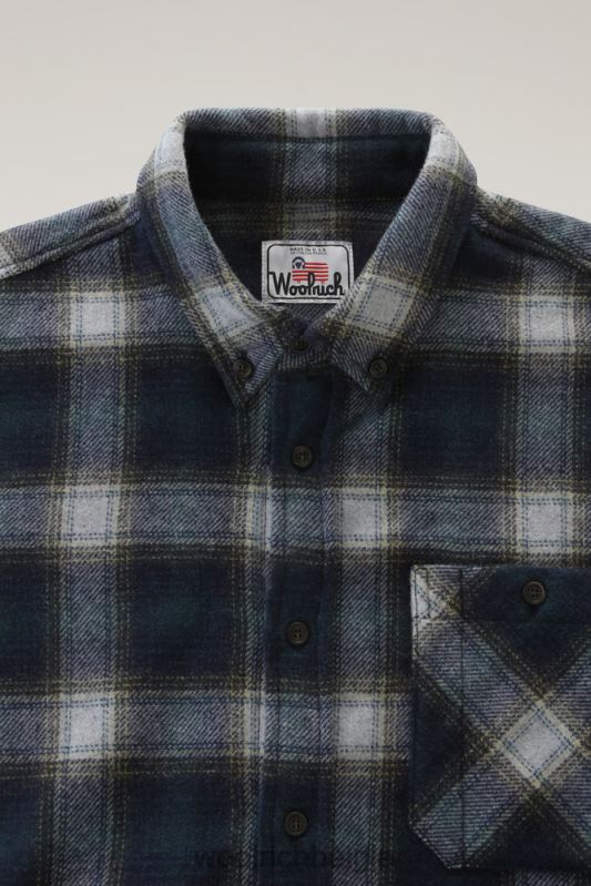 forel run geruit flanellen overhemd van een wolmix Woolrich Heren 8TTN0862 benzine controle kleding