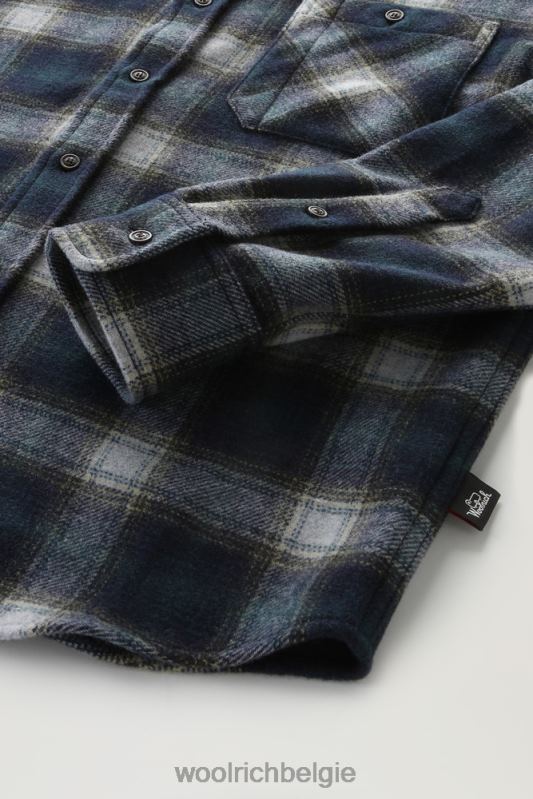 forel run geruit flanellen overhemd van een wolmix Woolrich Heren 8TTN0862 benzine controle kleding